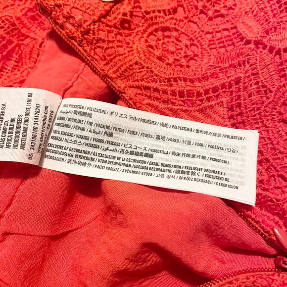 Hollister Red Lace Skirt Womens Size 5 - Picture 13 of 16